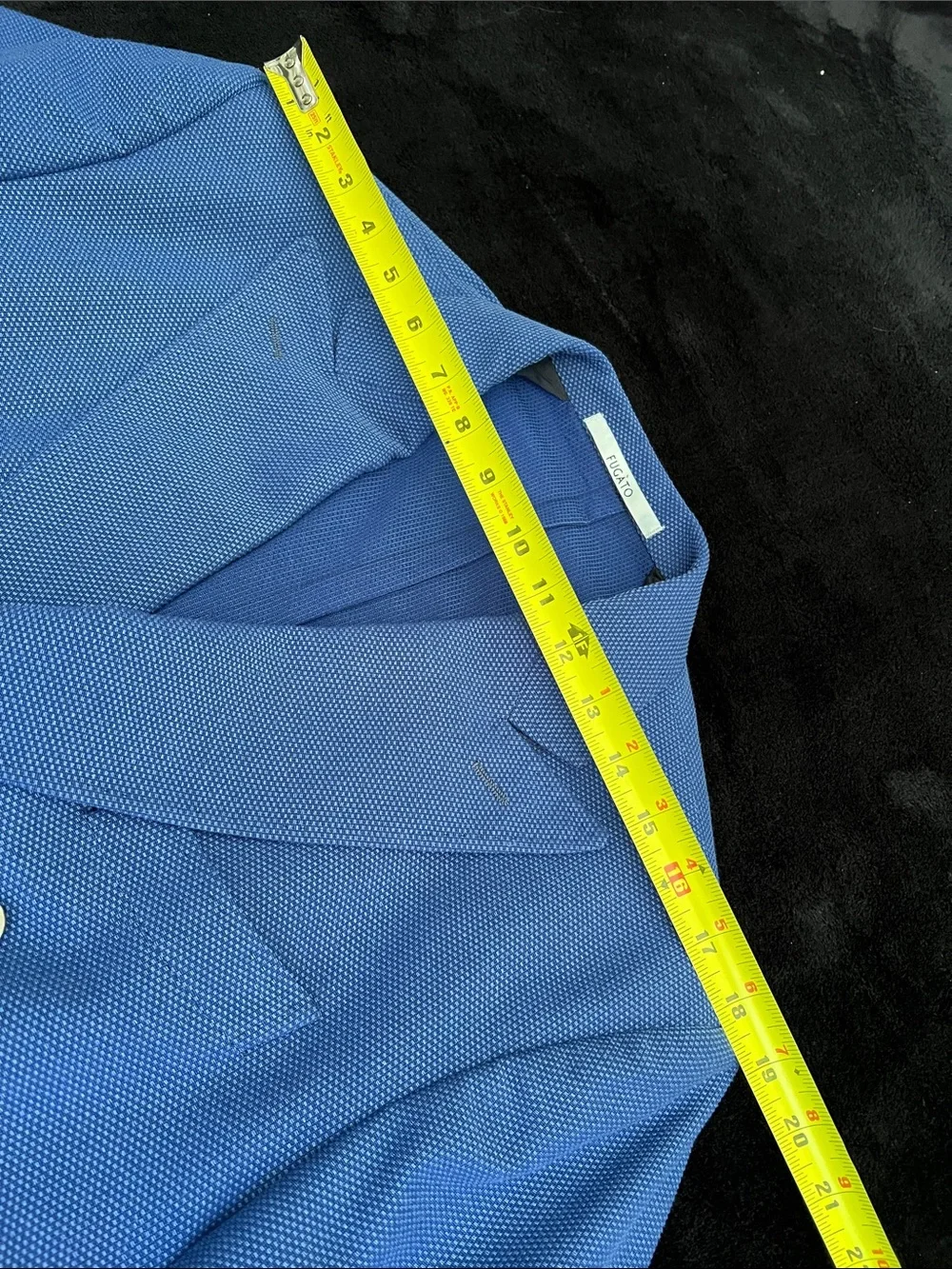 Italian Fugato, Giovanni Marques Men's Double-Breasted Blue Sport Blazer